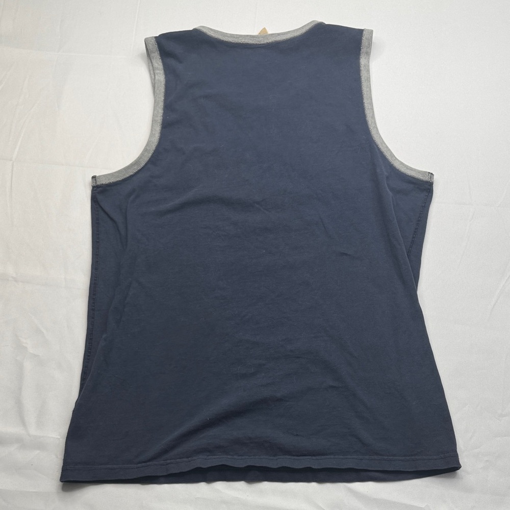Hollister Navy Blue Tank with Light Gray Trim and Logo XL vintage Y2K preppy - Picture 5 of 5